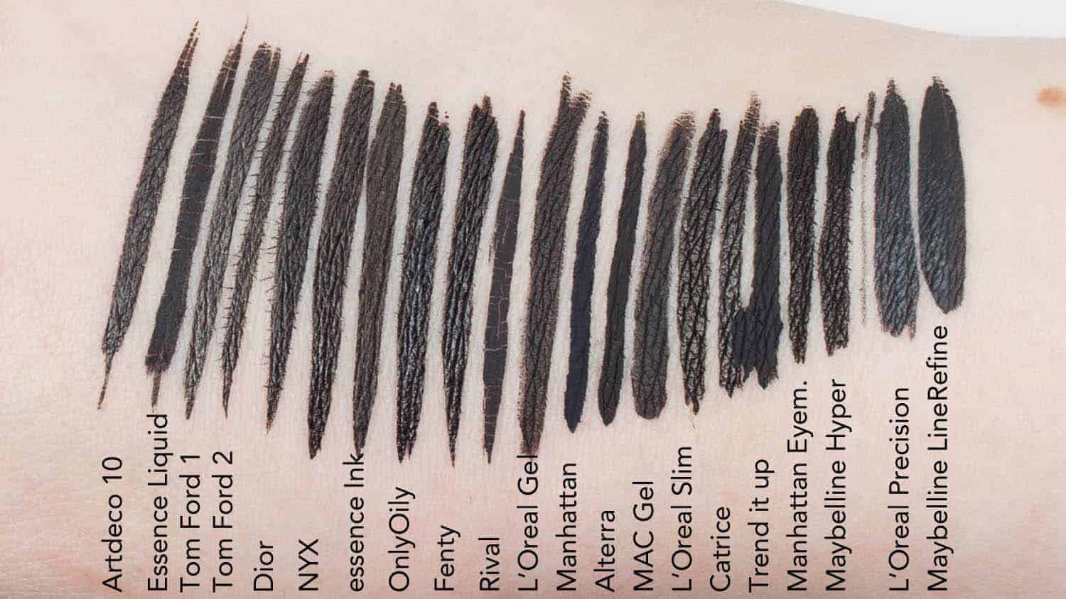 Der beste Eyeliner 358 Eyeliner Test: Bester Eyeliner Test Swatches Namen