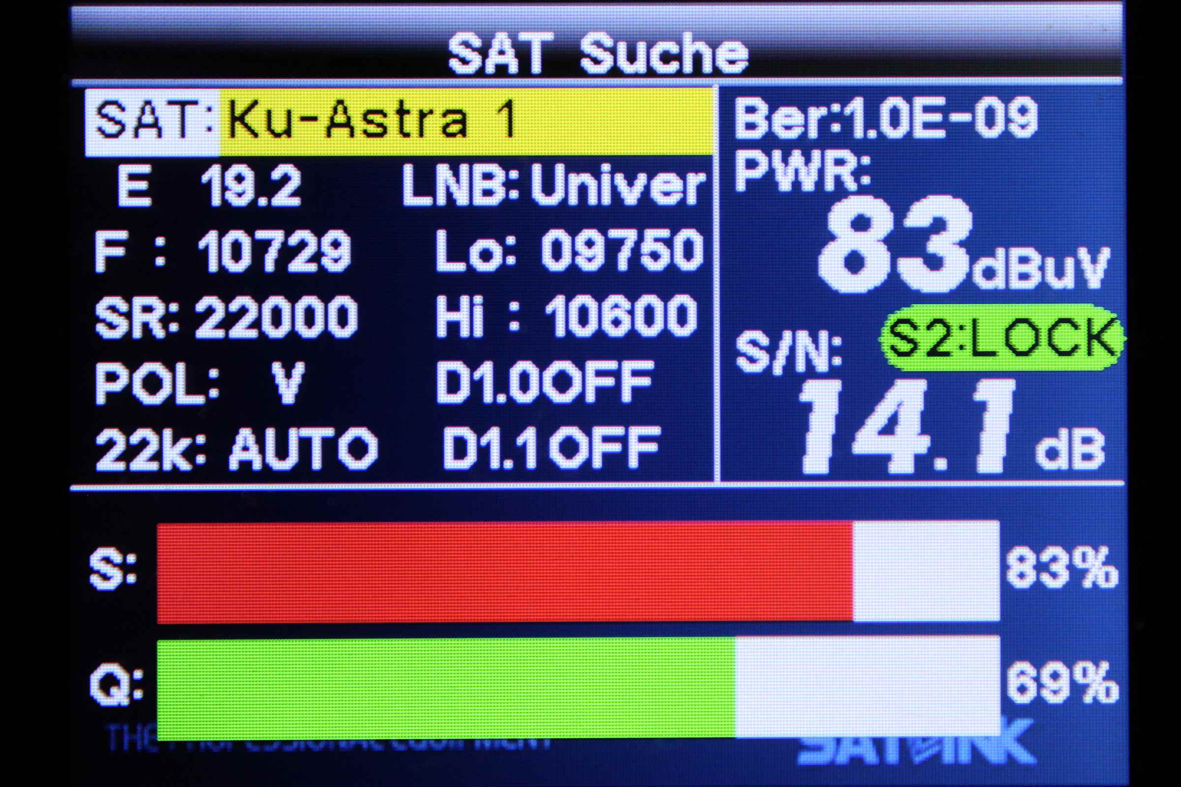 Der beste Satfinder 105 Satfinder Test: Test Satfinder Satlink Ws6933 06