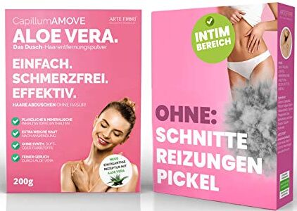 Die beste Enthaarungscreme 97 Test Enthaarungscreme: Arte Fiori Capillum AMOVE Aloe Vera Enthaarungscreme als Pulver