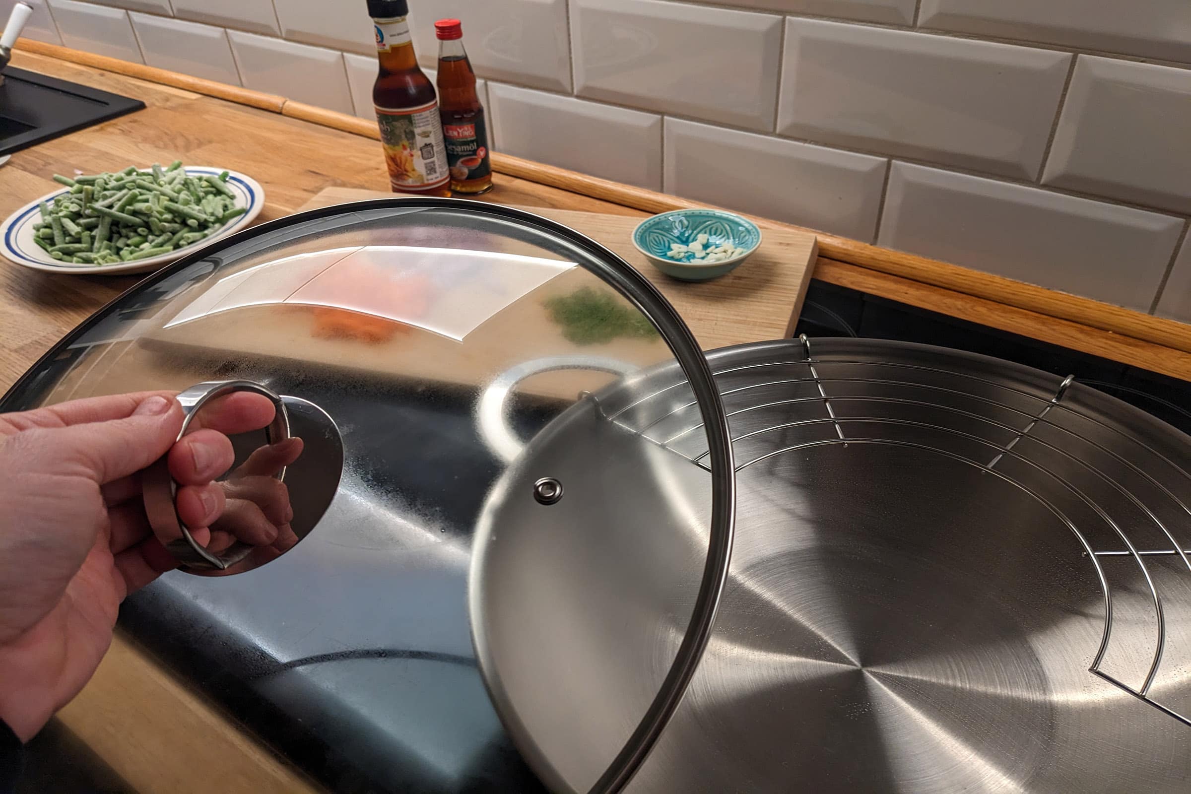 Die beste Wokpfanne 164 Test: Zubehör Glasdeckel