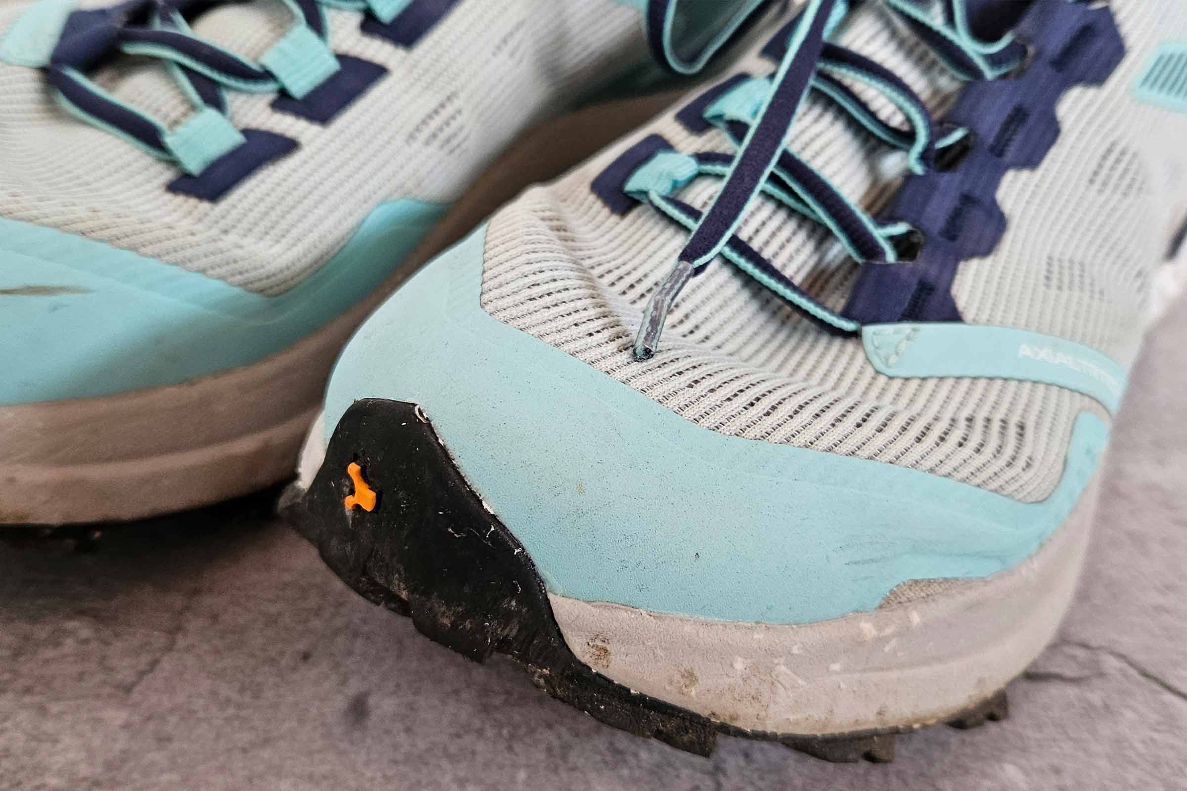 Die besten Trailrunning-Schuhe für Damen 223 Trailrunning-Schuhe Test: Scarpa Spin Planet Zehenkappe