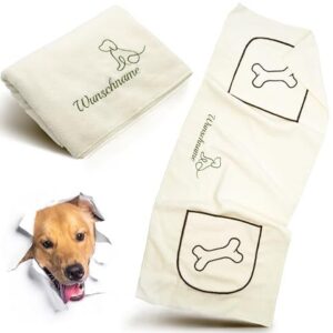 Test Geschenke für Hundebesitzer: My Stitchery Hundehandtuch mit Namen