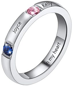 Test personalisierten Geschenke: U7 Geburtsstein Ring
