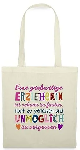 Test Geschenke f&uuml;r Erzieher: Eine Gro&szlig;artige Erzieherin Danke Stoffbeutel Spreadshirt