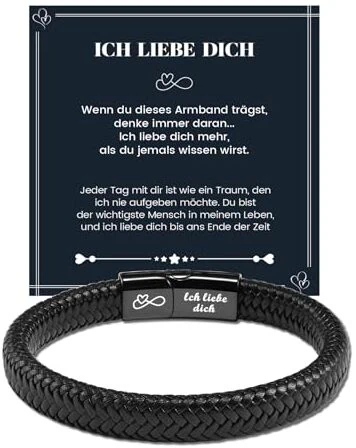 Die besten Geschenke zum Jahrestag 48 Test Geschenke zum Jahrestag: Manven Ich Liebe Dich Valentinstag Armband für Männer