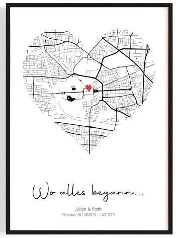 Die besten Geschenke zum Jahrestag 2 Test Geschenke zum Jahrestag: Pulse of Home Wo alles begann Geschenk Koordinaten Personalisierte Geschenke Bild