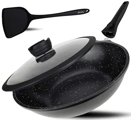 Die beste Wokpfanne 286 Test Wokpfanne: Divory Mit Deckel DIV-WP-30cm