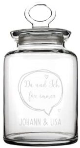 Test personalisierten Geschenke: Herz & Heim Aufbewahrungsglas mit Glasdeckel