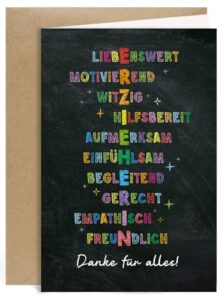 Test Geschenke für Erzieher: Betessin Abschiedskarte für Erzieher