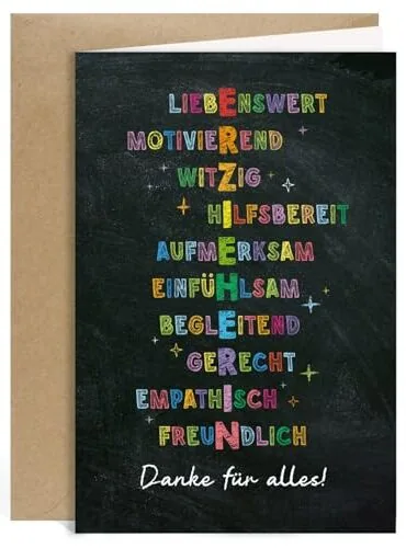 Test Geschenke f&uuml;r Erzieher: Betessin  Abschiedskarte f&uuml;r Erzieher