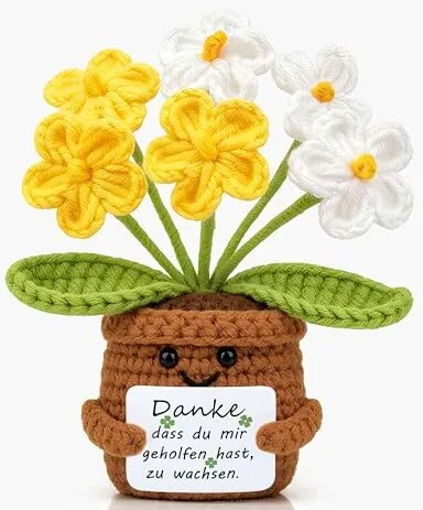 Test Geschenke f&uuml;r Erzieher: Mwmoeen Mwmoeen Pocket Hug Positive Blume Geschenk, Vergissmeinnicht Gelb Blumen Positive Sonnenblume, Strickwolle Positive Kartoffel, Abschiedsgeschenk f&uuml;r Erzieherin Lehrer Kollegen und Freunde