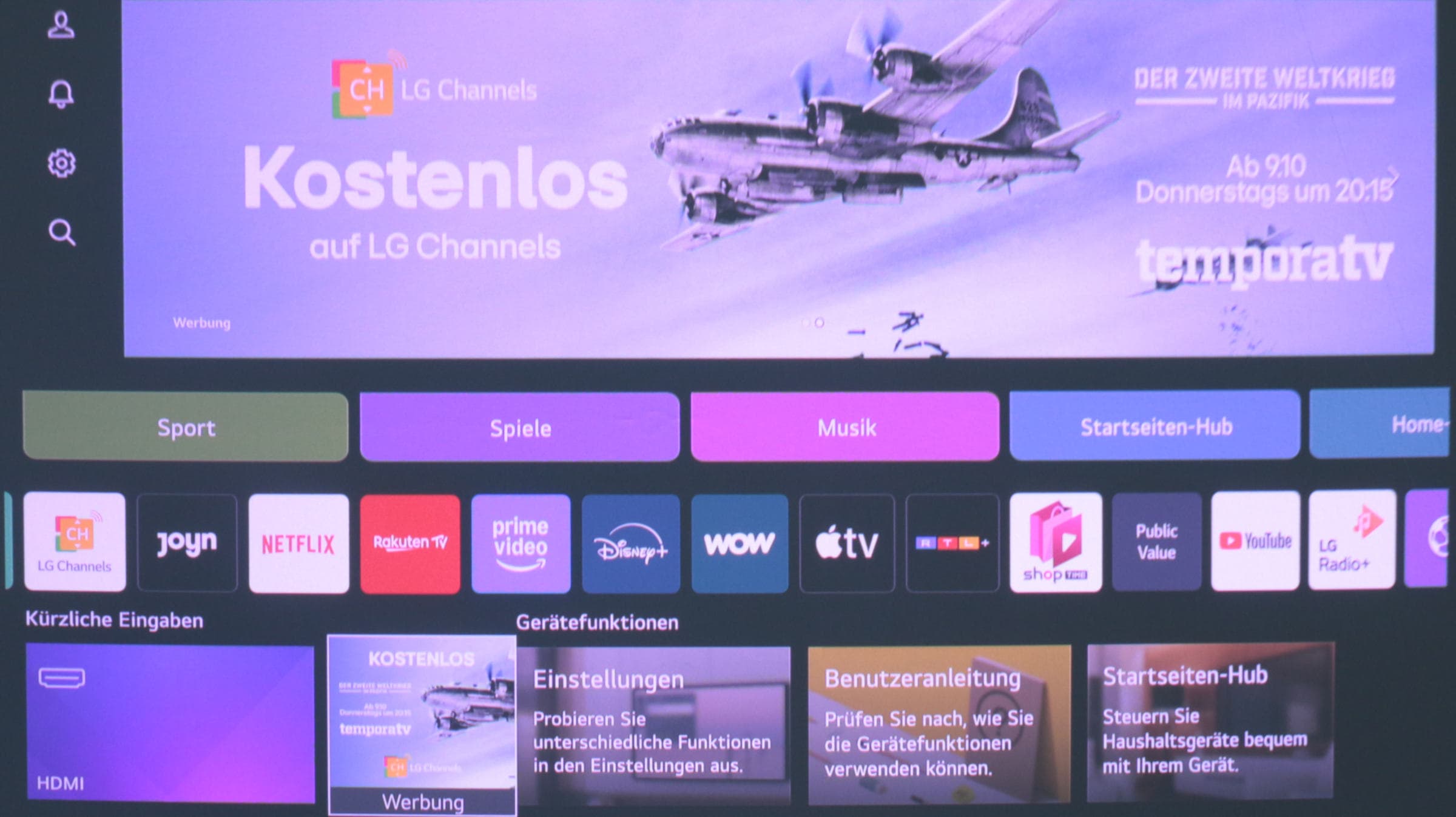 Der beste Ultrakurzdistanz-Beamer 81 Ultrakurzdistanz-Beamer Test: Lg Pu615u Cinebeams Screenhome