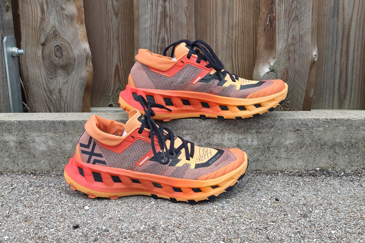 Die besten Trailrunning-Schuhe für Damen 197 Trailrunning-Schuhe für Damen Test: Trailrunningschuhe Damen Test So25 X Bionic Terraskin Seitliche Ansicht Aufbau Dämpfung