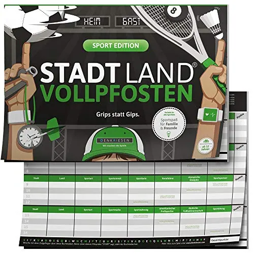 Test Geschenke f&uuml;r Sportler: Denkriesen Stadt Land Vollpfosten Sport Edition