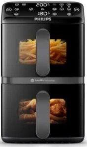 Die beste Heißluftfritteuse mit Doppelkammer 23 Test Heißluftfritteuse: Philips Airfryer 4000 Series Stacked Dual Basket