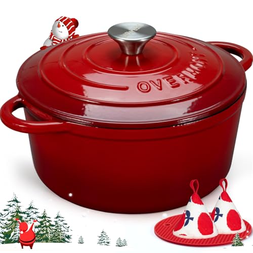 Der beste Gusseisentopf 22 Test Gusseisentopf: Overmont Emaille Gusseisen Topf
