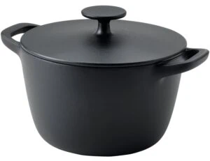 Der beste Gusseisentopf 24 Gusseisentopf Test: Vardagen Topf Mit Deckel Emailliertes Gusseisen Mattiert Schwarz Pe902741 S5