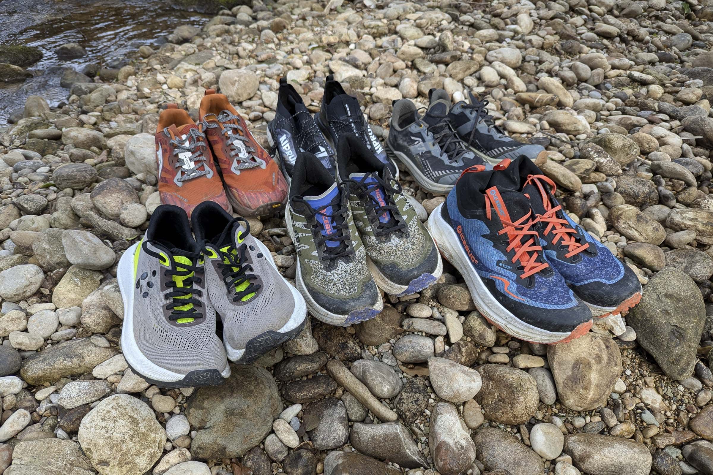 Die besten Trailrunning-Schuhe für Herren 349 Trailrunning-Schuhe für Herren Test: Gruppenbild Trailrunningschuhe Herren