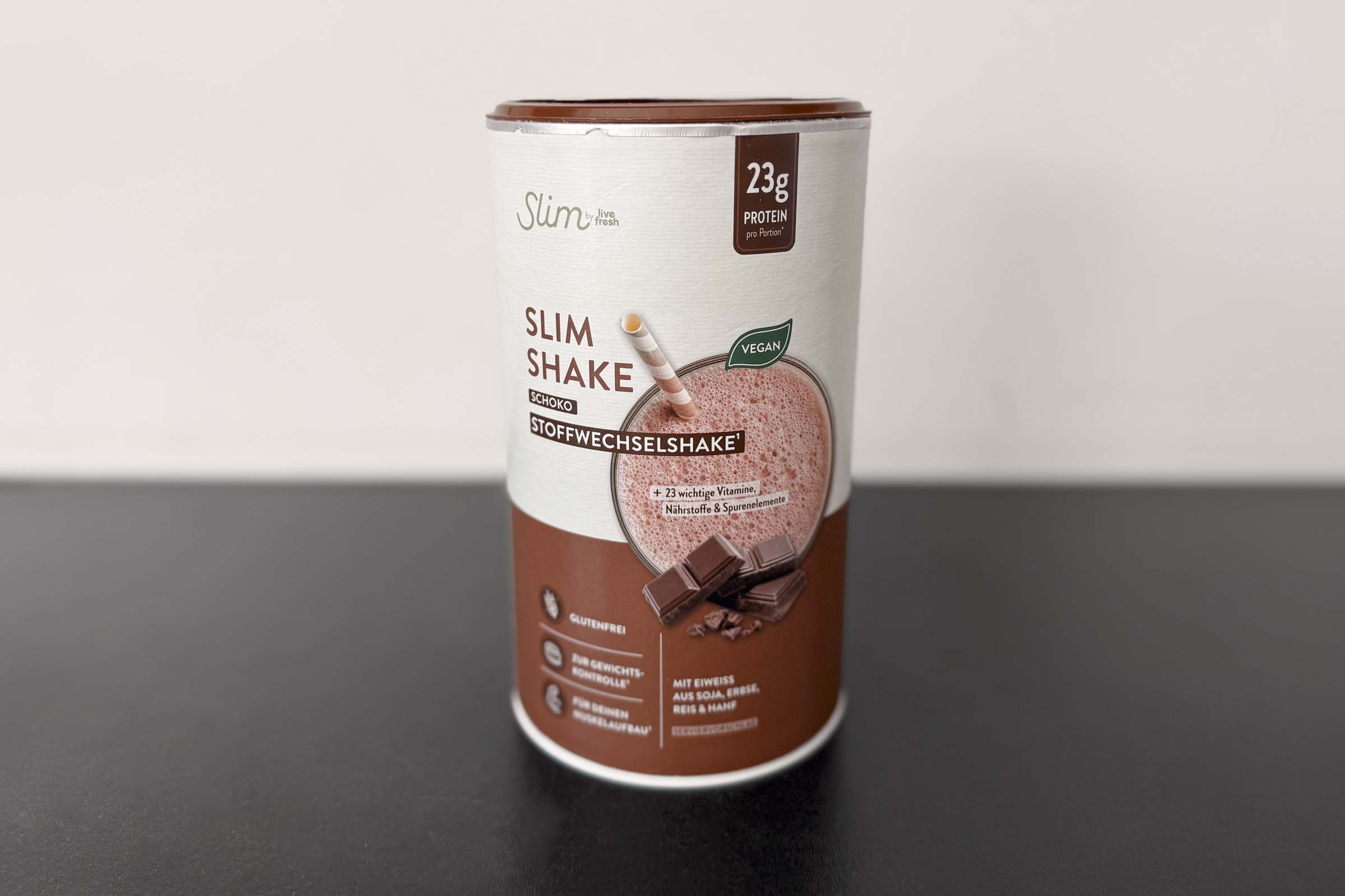 Einfach Kalorien z&auml;hlen: Live Fresh Slim Shake im Test Test: Shake Schoko