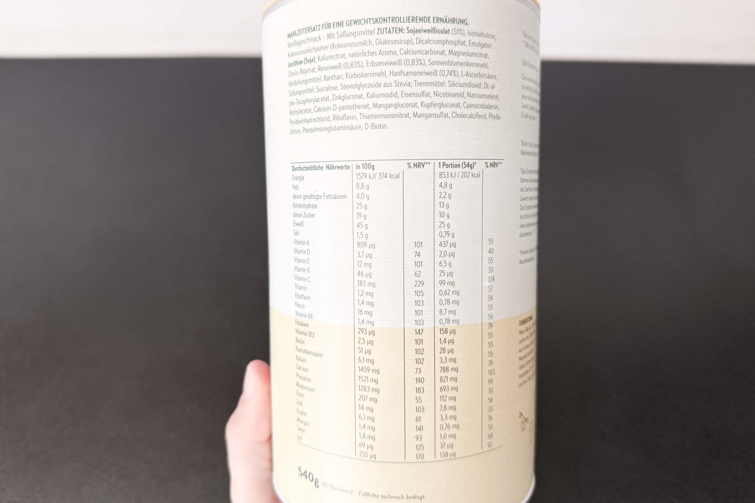 Einfach Kalorien z&auml;hlen: Live Fresh Slim Shake im Test Test: Shake Vanille